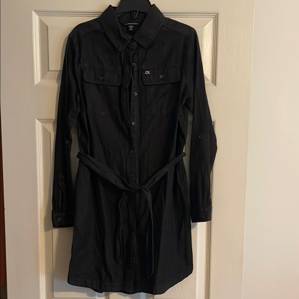 Calvin Klein Black Button-Down Dress